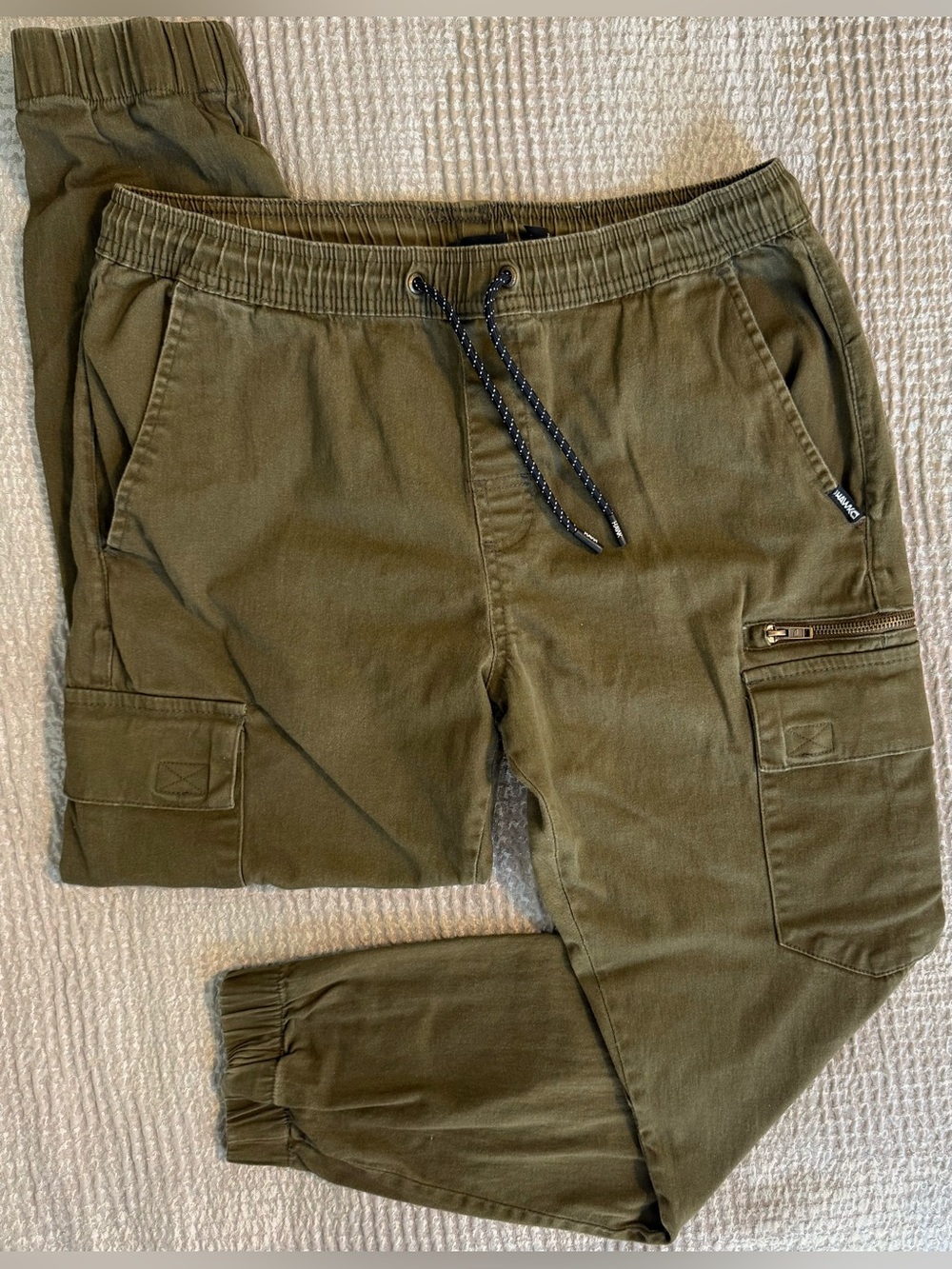 Tony Hawk Cargo Jogger Pants Men’s Medium Olive Green Stretch Utility Skate